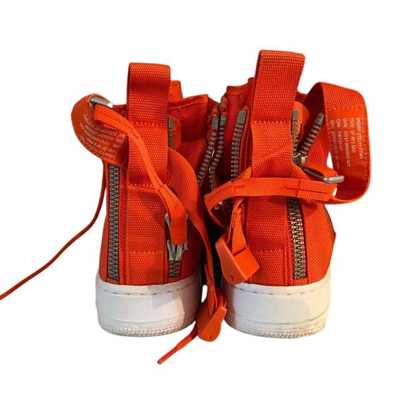 Nike Air Force 1 Team Orange Special Forces Mid Rare Sneaker Mens Size 12 - Picture 4 of 6